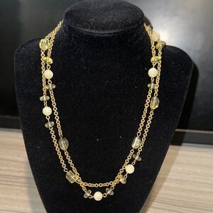 Monet Gold Necklace with Yellow Accents